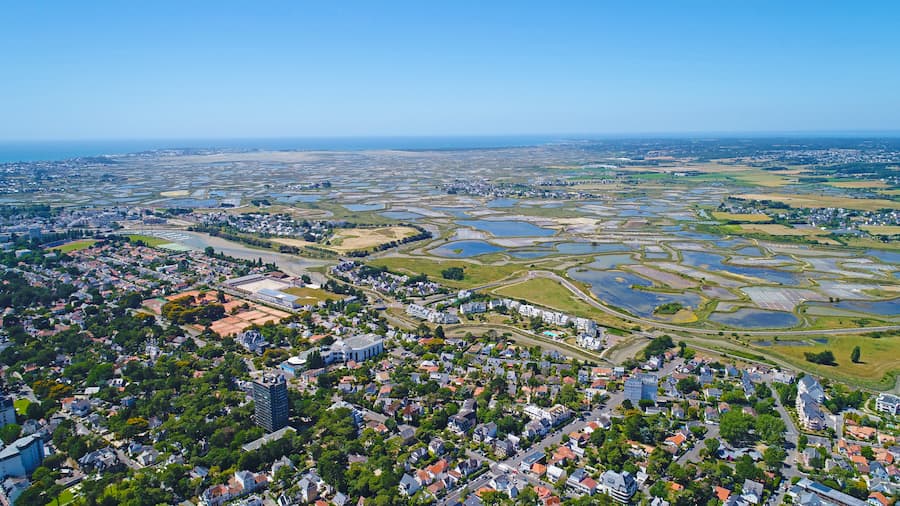 Vue aérienne de Guérande - Camping Paradis en Loire-Atlantique